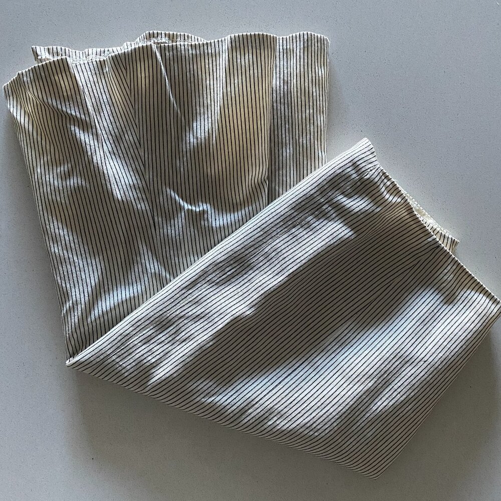 Vintage LAUREN by Ralph Lauren Pinstripe Tailored Tulip Skirt
